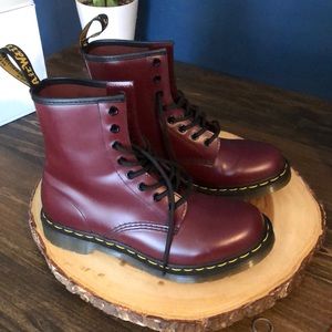 Doc Martens Smooth Cherry Red 1460 Boots